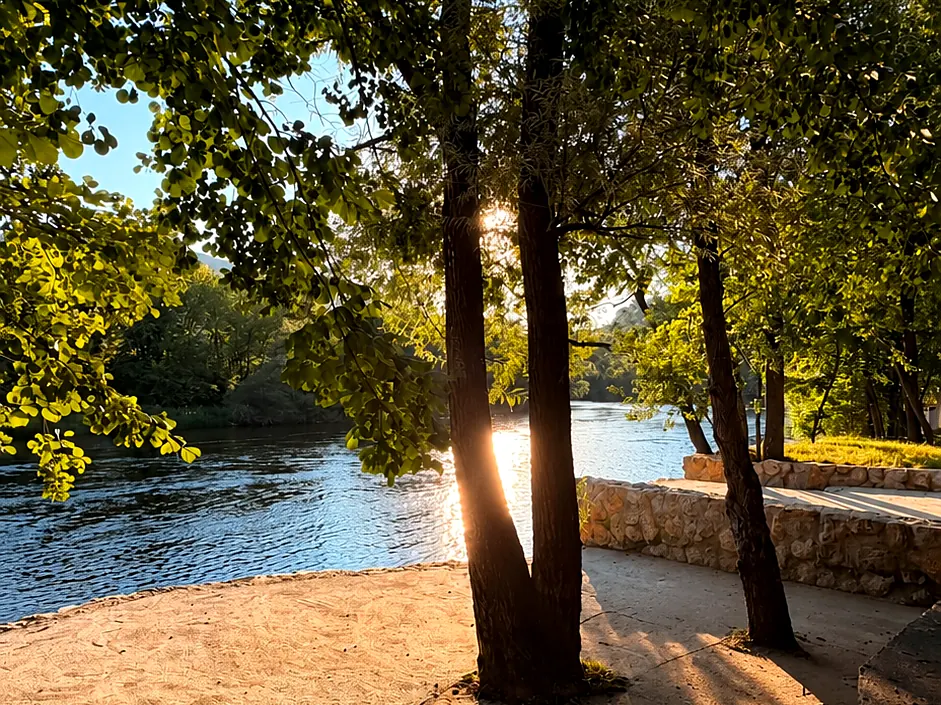 Private beach on the Vrbas river